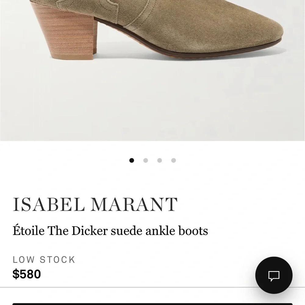 Isabel Marant suede booties with western vibe; soft brown/tan - Picture 3 of 12